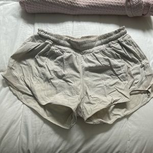 White lululemon shorts size 8 tall
